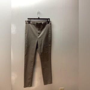 Massimo Dutti Taupe Waxed Trousers Size 6
